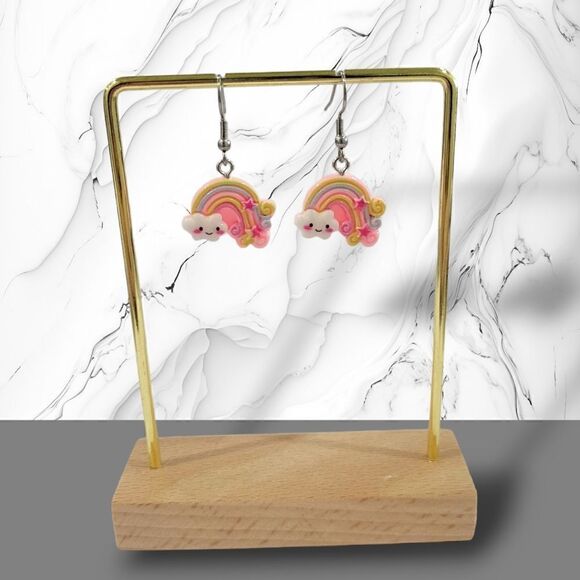 🌈Smiling Rainbow Earrings🌈(2-A010-D)-Jewelry for Women - Picture 3 of 6